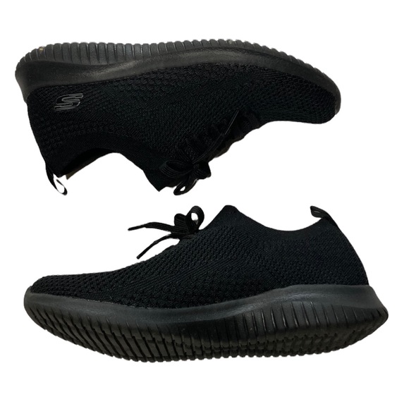 Sketchers Black Memory Foam Flex Sneakers Size 7 - Picture 3 of 5